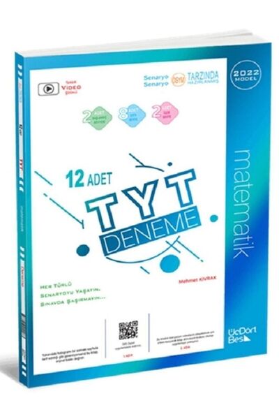 Üç Dört Beş Yayıncılık Matematik 12 Adet Tyt Deneme Yks 2022