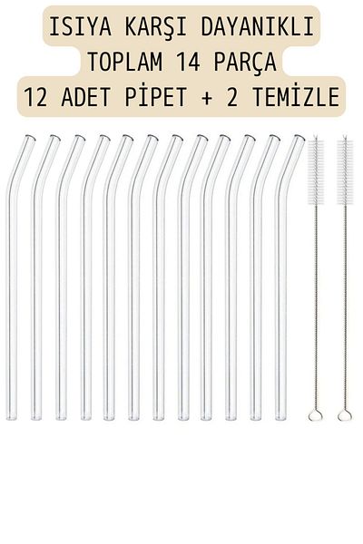 Comprox 12 Glass Pipettes Thermosilicate (Heat Resistant) and 2 Pipettes Cleaning Brushes 1stQuality