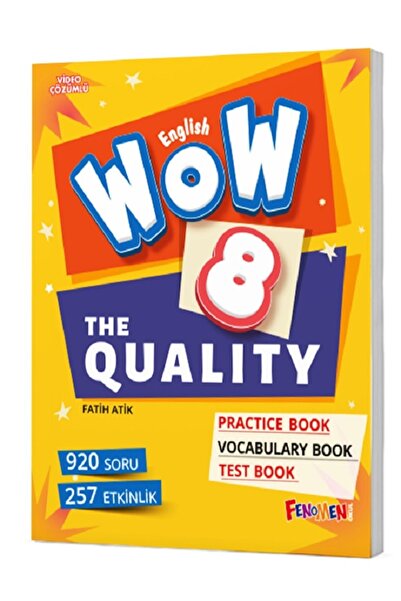 Fenomen Yayıncılık WOW English 8 The Quality + Practice Book + Vocabulary Boo...