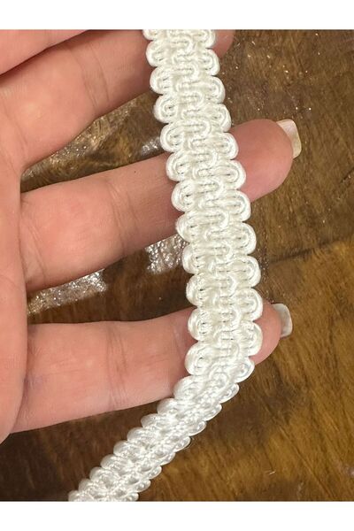 Gönülden Tasarım Broderie albă brodata - Accesoriu cusut 1 CM, panglică, 1 metru