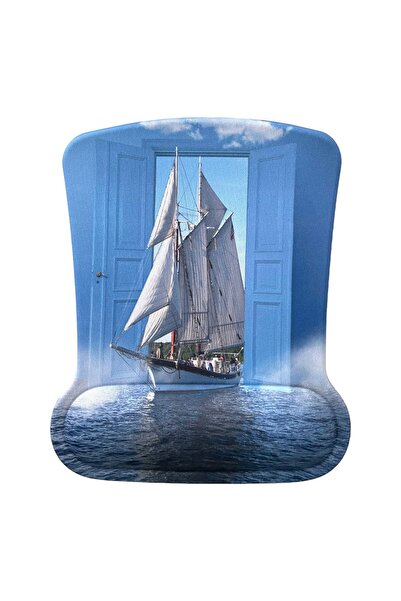 SANUS Bilek Destekli Memory Foam Kaymaz Taban Mouse Pad DESENLİ