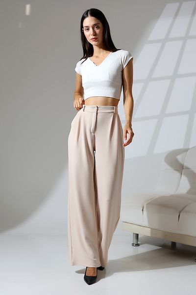 Butik Beyza Pantaloni tricotați din Lycra Crep