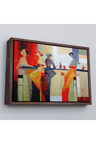 Harita Sepeti Πίνακας Γυναικών στο Pub με κορνίζα - Women In The Pub -6604
