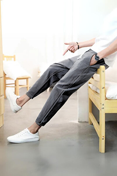 OKULCUBABA Pantaloni de lycra cu nervuri pentru bărbați, cu talie înaltă, pen...