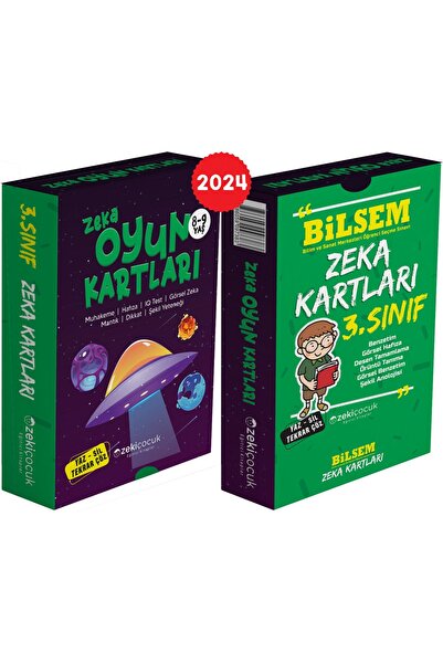 Zeki Çocuk Yayınları 3. sınıf Bilsem Zeka Kartları / 8-9 Yaş Zeka Oyun Kartları