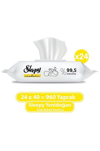 Sleepy Newborn Wet Baby Towel 24 x 40 Pieces 960 Sheets