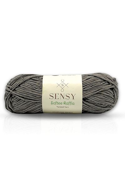 SENSY Premium Softee Raffia - Soft Raffia Rope Paper, Rope Crochet Hand Knitting, Rope Hobby, Gray Bag with Rope Supla Yarn