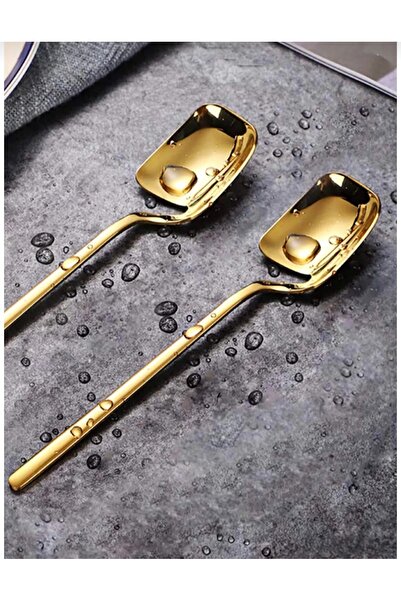 stilsenin34 Paslanmaz Çelik 6'lı Tatlı Kaşıkları Kahve, Şeker, Çay, Dondurma