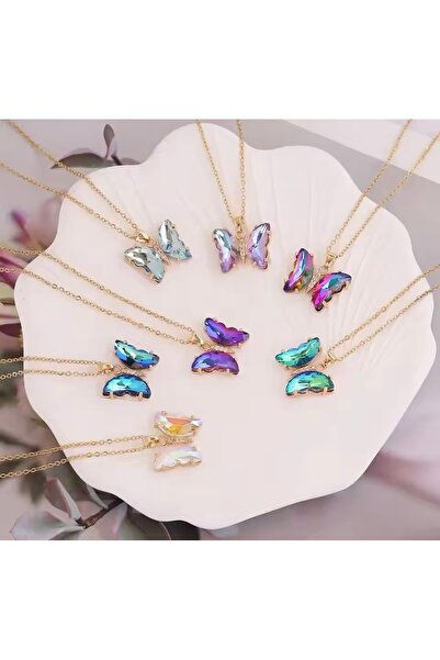 İNN JEWELLERY قلادة من الفولاذ على شكل فراشة مقاومة للتشوه ومضادة للحساسية (ضمان المستورد لمدة عامين)