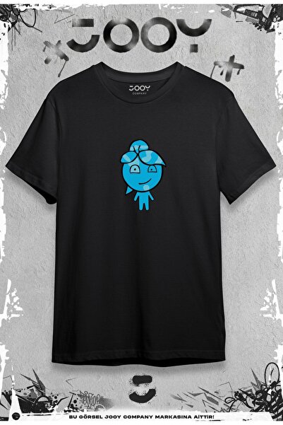 Jooy Company Fire And Water Design Lover Couple Συνδυασμός Μαύρο Oversize Tshirt Σετ 2 τεμαχίων