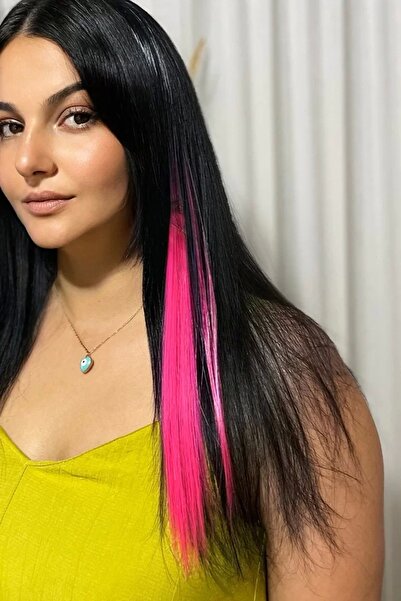 little Luv Черно - розово омбре, прави клипс-екстеншъни за страничната част