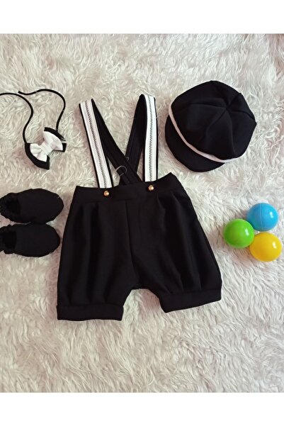 AgTasarım Siyah Doğum Günü Konsept Salopet Takım