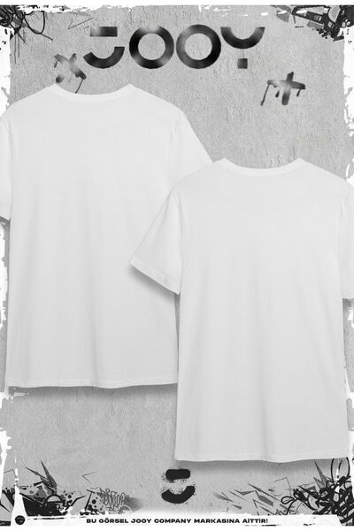 Jooy Company Avokado Tasarım Sevgili Çift Kombini Beyaz Oversize Tshirt 2'li Set