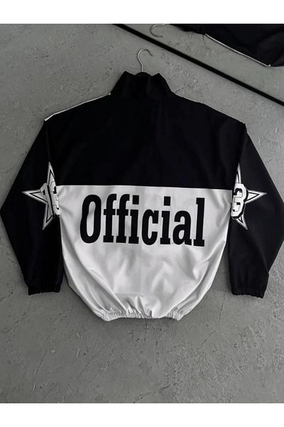 MSRT Unisex Λευκό - Ψηφιακό τυπωμένο αδιάβροχο και αντιανεμικό