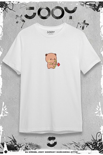 Jooy Company Dear Teddy Bear Printed Couple Combination White Oversize Σετ 2 τεμαχίων