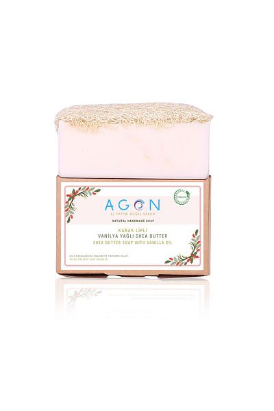 Agon Natural Shea Butter Soap with Vanilla Pumpkin Fiber - 120 Gr