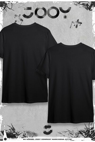 Jooy Company Avokado Tasarım Sevgili Çift Kombini Siyah Oversize Tshirt 2'li Set