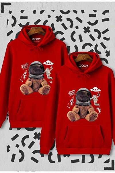 Jooy Company Astronaut Teddy Bear Lover Cuplu Combinație Roșu Set de 2