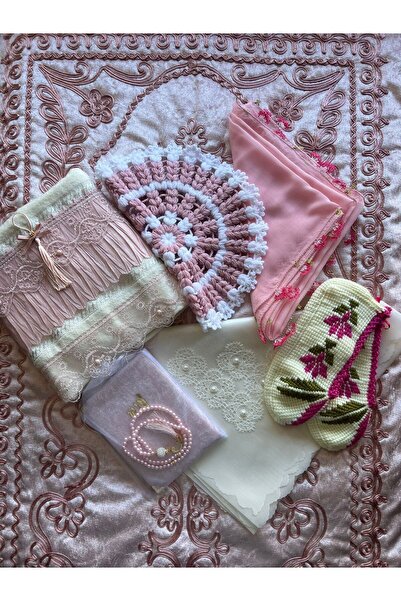 Şatilli Handmade çeyizlik hediyelik gelin bohça patik banyo lifi seccade yazm...