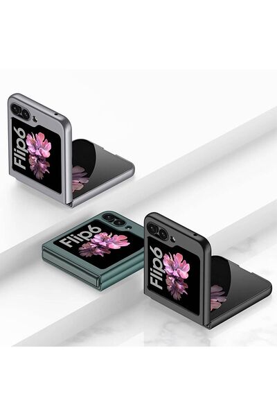 m.tk moveteck Samsung Galaxy Z Flip 6 Kılıf Ultra İnce Renkli Sert Kıpta Kapak Mat Parmak izi Yapmaz Katlanabilir