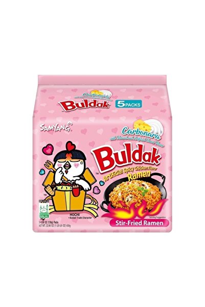 SAMYANG Carbo Kore Baharatlı Sıcak Tavuk Stir-fried Erişte ( 5'li Paket ) 650gr