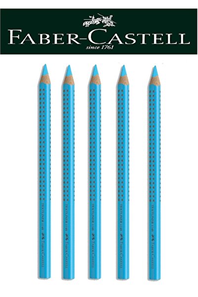 Faber Castell Ahşap Gövdeli Mavi Renk Fosforlu Kalem 5'li Set