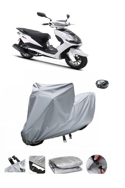 wovex دراجة نارية Rks Pesaro 125 - مشمع متوافق مع الحقيبة الخلفية