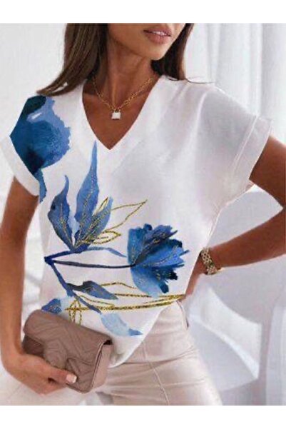 Sara Helını Çiçek desen bluz