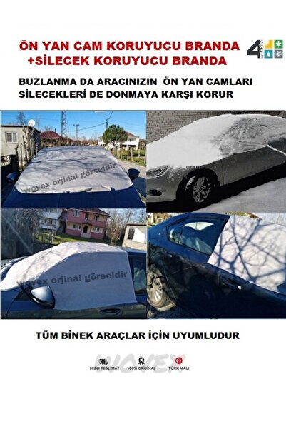 wovex Oto Ön Yan Cam Silecek Koruyucu Kar Buz Güneş Önleyici Branda,Örtü