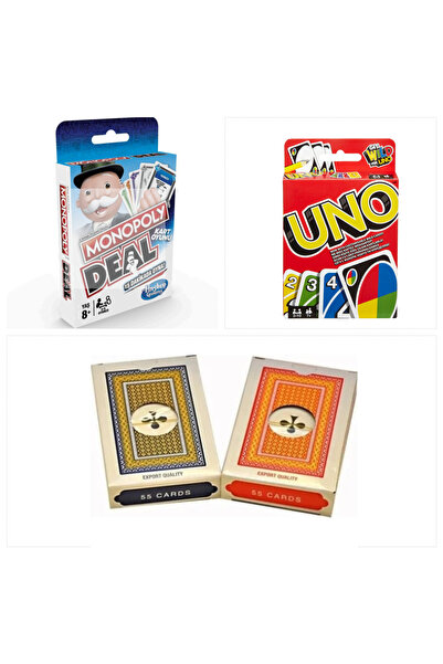 GenelTedarik UNO,MONOPOLY DEAL VE 2 ADET İSKAMBİL KAĞIDI