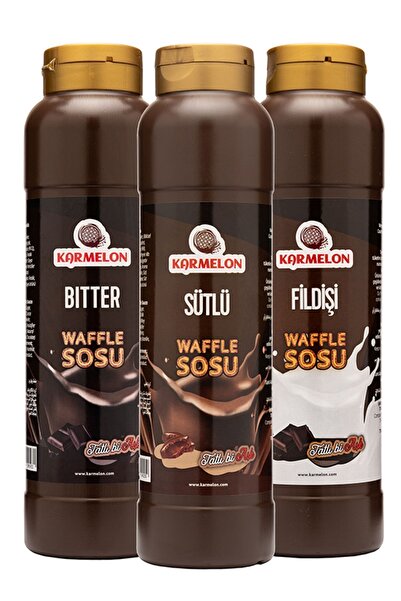 KARMELON Waffle & Krep & Pankek Sos 3'lü Set - 1100 G X 3 Adet