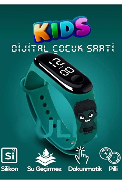 EMİN ENSAR HOME Akıllı Çocuk Kol Saati Güvenli Led Su Geçirmez Silikon Dokunm...