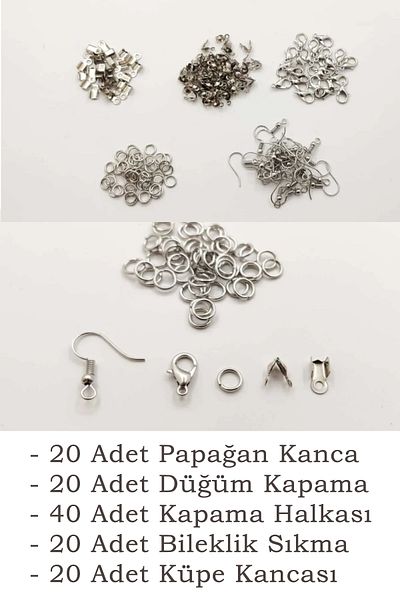 Hobimos 120 PieceS of Jewelry SupplieS - Parrot, CloSure, Ring, Clamping, Earring HooK