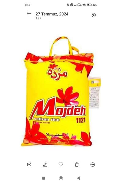 SLAVİA Mojdeh pirinç 5kg İran basmati