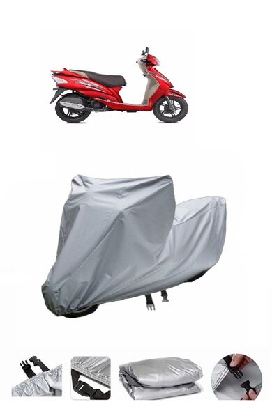 wovex Wego TVS Motorcycle Tarpaulin - Back Bag Compatible