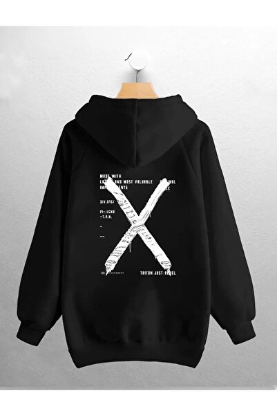 Massgai Just Rebel X Design Unisex Oversize kroj Sa kapuljačom Dukserica sa k...