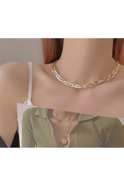 Bujiteri Italian Style Wrapped Color Necklace and Bracelet Set
