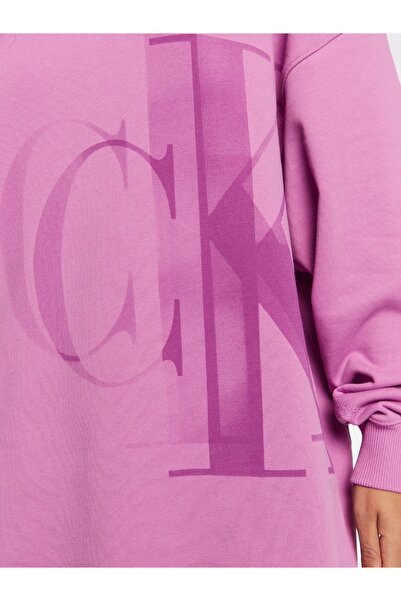 Calvin Klein CK Jeans Bluza J20J220421 Fioletowy SUPER OVERSİZED