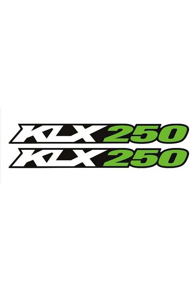 Kawasaki klx 250 black with green and white color
