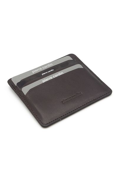 Pierre Cardin Unisex Brown Leather Card Holder - 0046k0f
