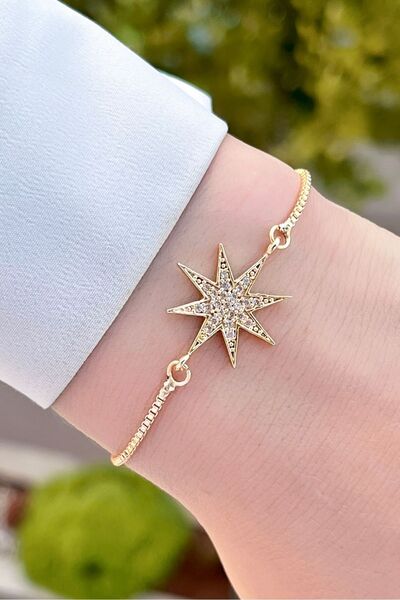 alliswell Gold Color Star Gift Packed Bracelet