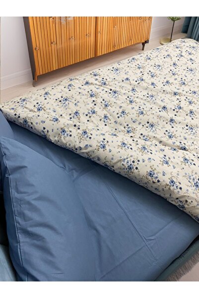 Home غطاء لحاف فردي منقوش بالزهور - 100% قطن (160x240)