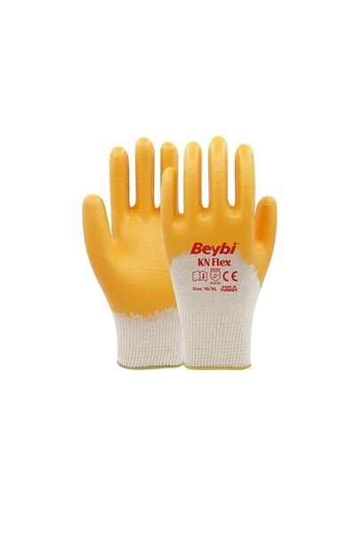 Öncü Hırdavat Beybi Kn2 Flex Yellow White Nitrile Gloves No:10