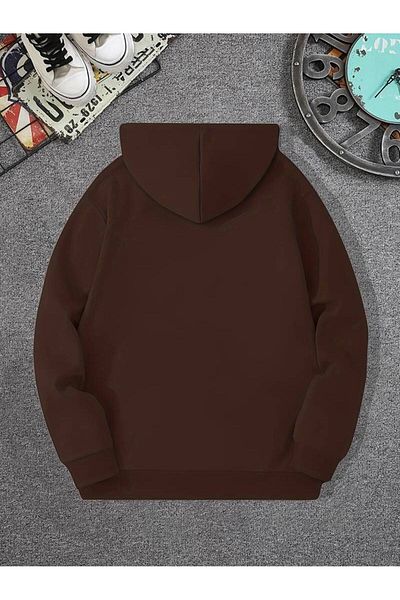 AMMA Unisex Oversize Hooded Roses Φούτερ με στάμπα - Χειμερινό φούτερ με 3 κλωστές