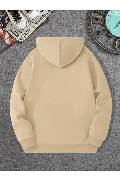 AMMA Χειμερινό φούτερ με κουκούλα Unisex Astronaut and the Wandering Printed Oversize - 3 νήματα