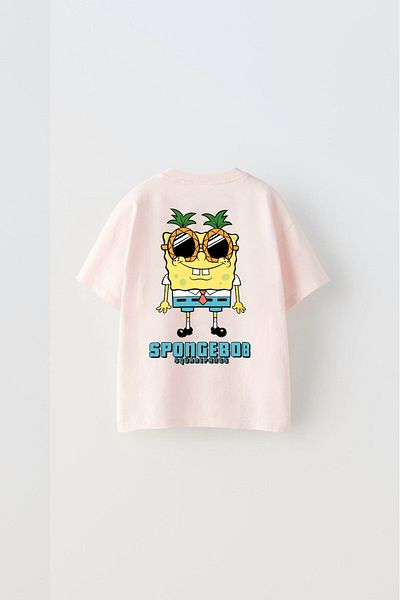 The Champ Clothing Pink Spongebob Printed Children's T-Shirt