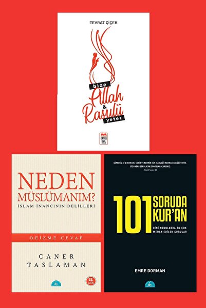 ORTAK AKIL YAYINLARI Bize Allah Rasulü Yeter - Neden Müslümanım - 101 Soruda Kuran 3 Kitap Set