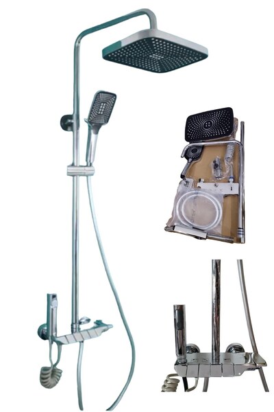 TOPTANFONİ Piyano Robot Tepe Duş Seti Yağmur Tepe Banyo 4 Tuşlu Batarya Dahil...