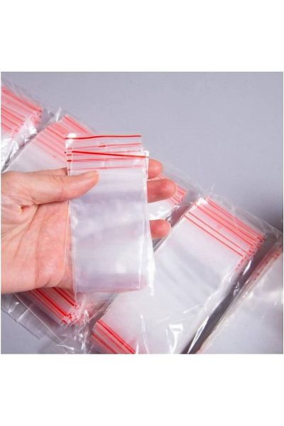 RevuBaby Ziplock Bag Transparent Bag 9x7 Cm 100 Pieces Henna Cookie Nuts Nylon 9*7