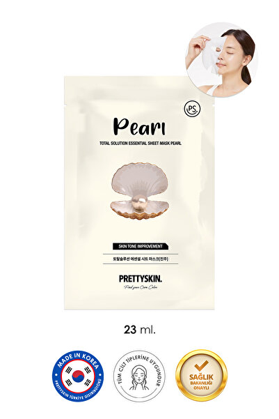 PRETTYSKIN İnci Özü İçeren Aydınlatıcı ve Nemlendirici Yüz Maskesi